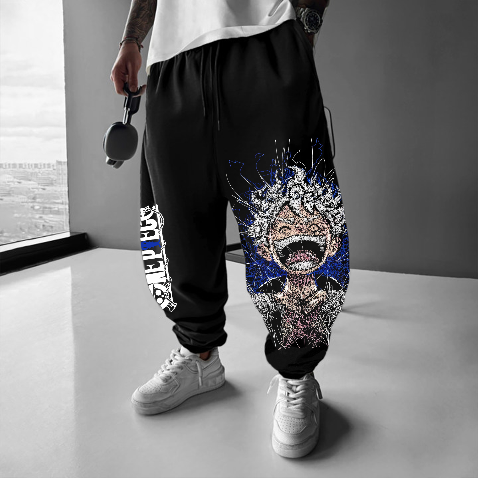 Unisex “One Piece”Anime Printed Gift Oversized Harem Pants