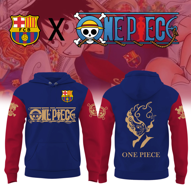 Unisex Retro Hoodie丨Barcelona x One Piece