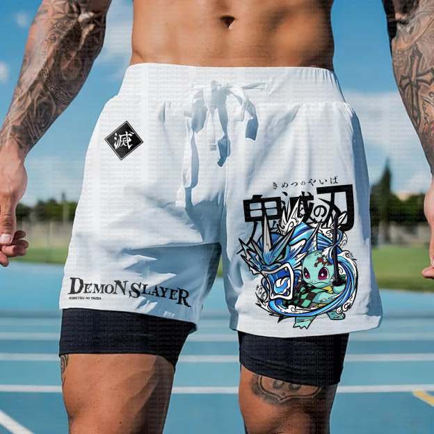 Unisex Casual Anime Streetwear Shorts 丨Demon Slayer X Pokémon