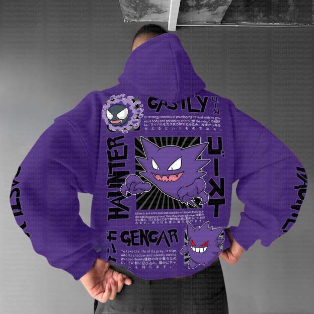 Unisex “Pokémon” Anime Graphic Streetwear Vintage Hoodie