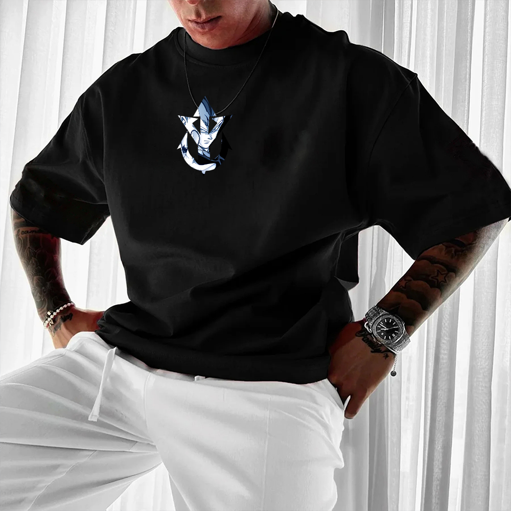 Casual Dragon Ball Anime Vegeta Large Print T-shirt