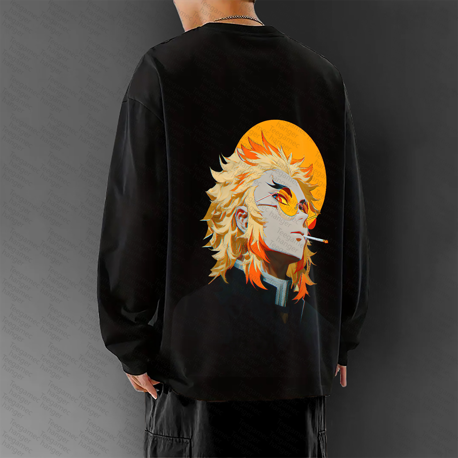 Unisex Anime Graphic Streetwear Vintage Long-Sleeved T-shirt
