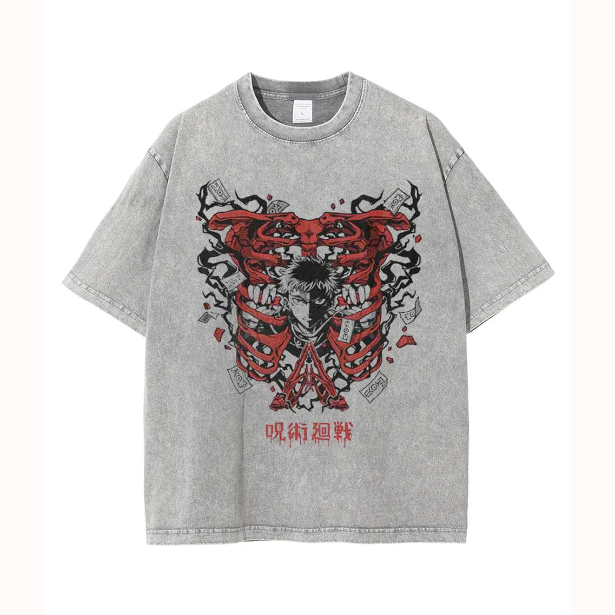 Vintage Washed Tee丨Sorcery Rib Cage