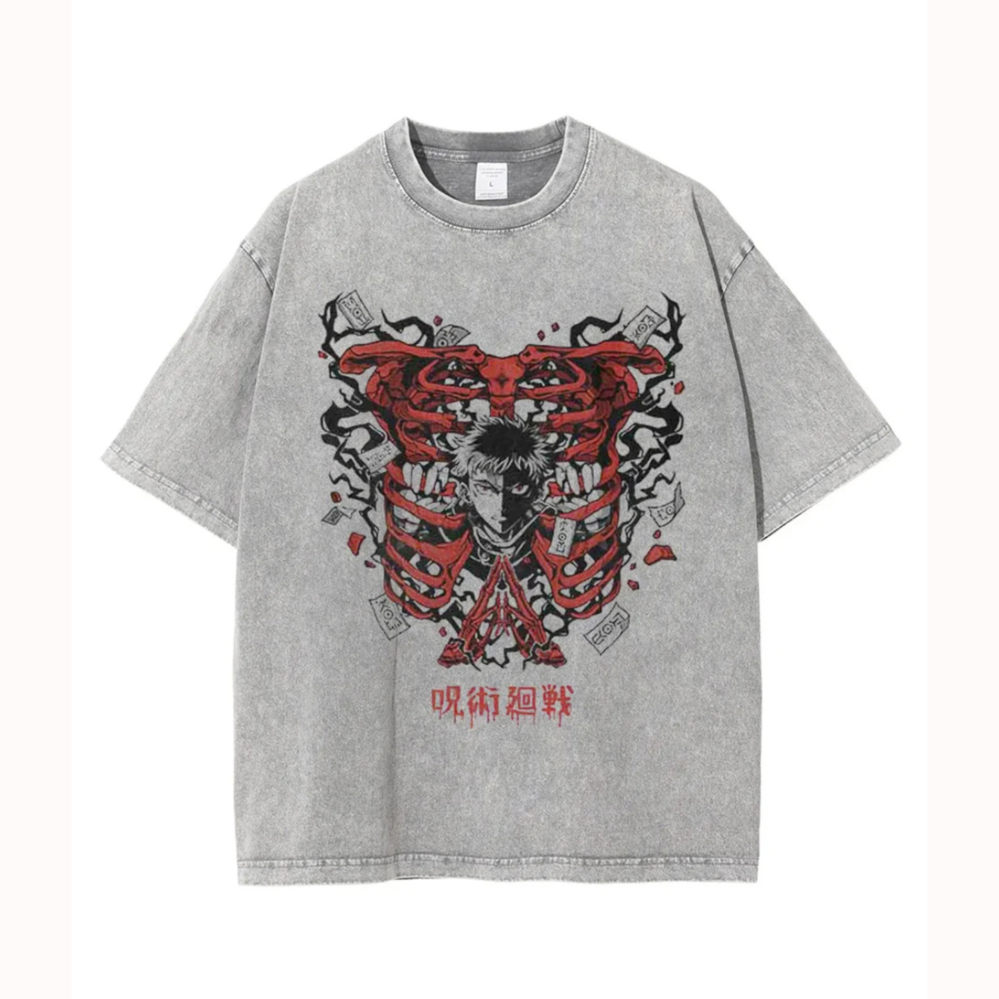 Vintage Washed Tee丨Sorcery Rib Cage