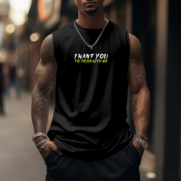 Men's Anime Personalized Print Fitness Tank Top