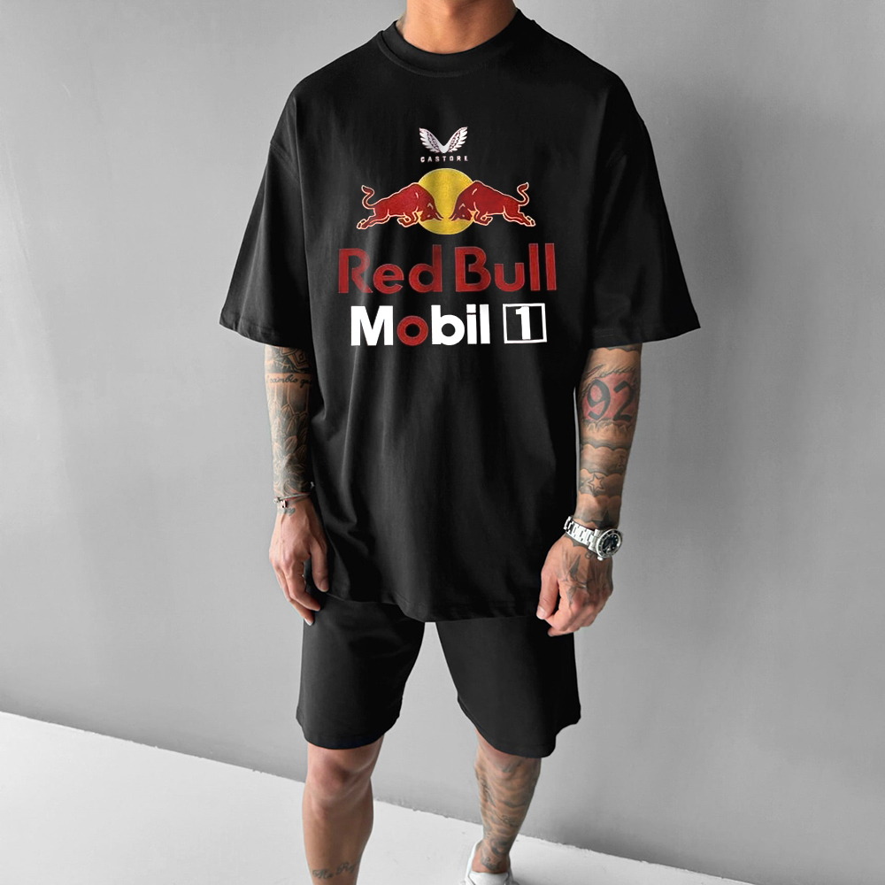 Oversized Unisex Racing Print Casual Tee
