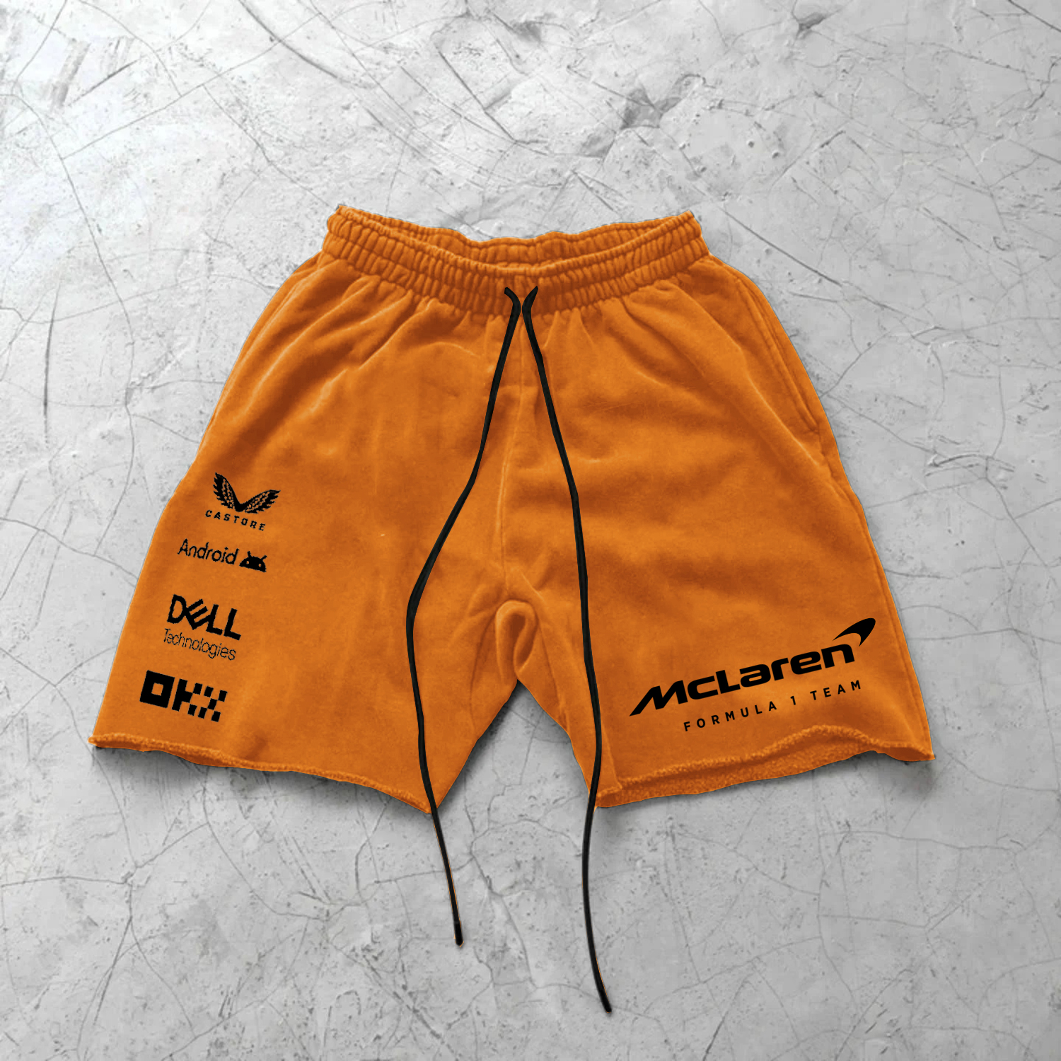 Racing Lettering Print Shorts