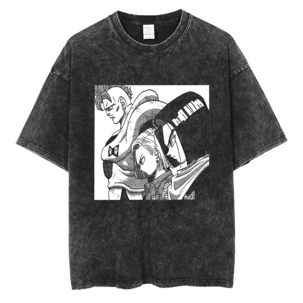 Dragon Ball  “C 16 C 17 C 18” Vintage washed Tee