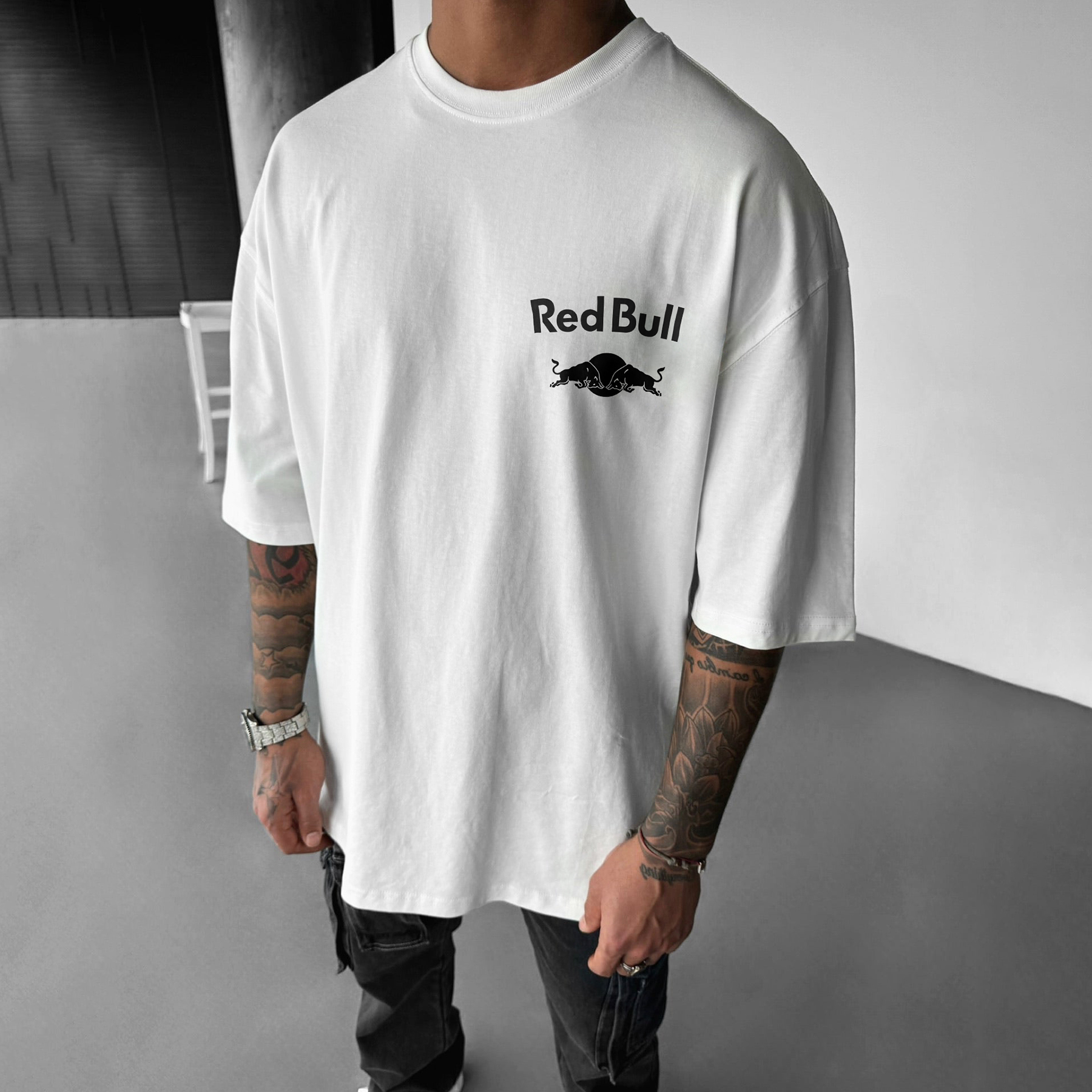 OversizedEnergy Drink Print T-shirt
