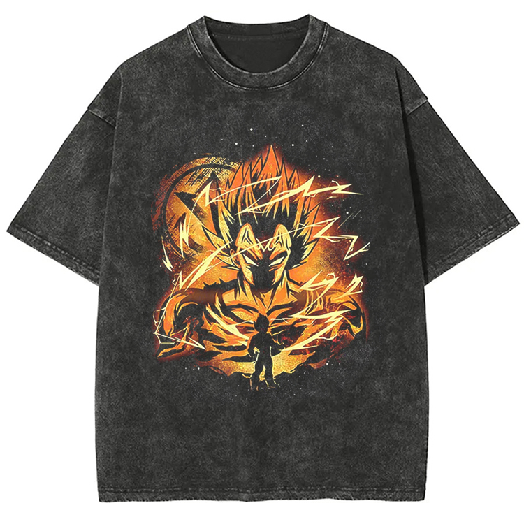 Dragon Ball  “Super Saiyan·Dragon Pearl” Vintage washed Tee