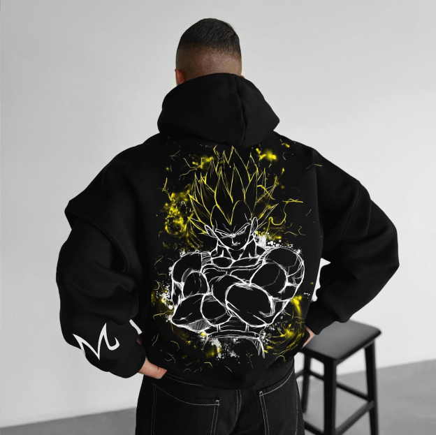 Anime "Dragon Ball" Character "Super Saiyan" Pattern Print Hoodie