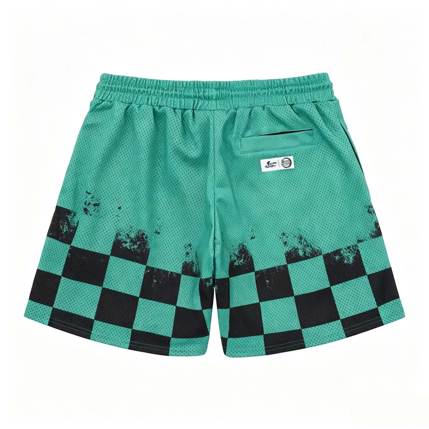 DEMON SLAYER TANJIRO MESH SHORTS (GREEN)