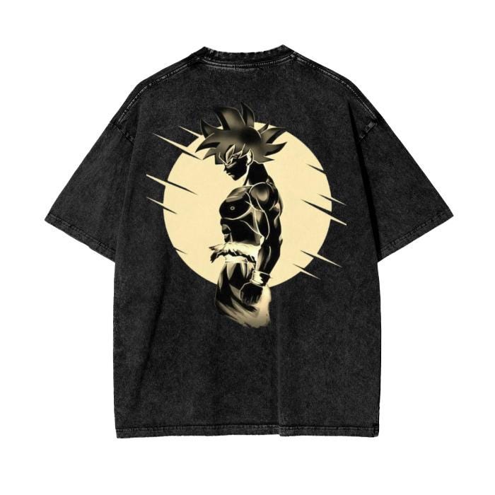 Anime 【Dragon Ball】 Character Collection "Son Goku" Pattern Printed Washed T-shirt