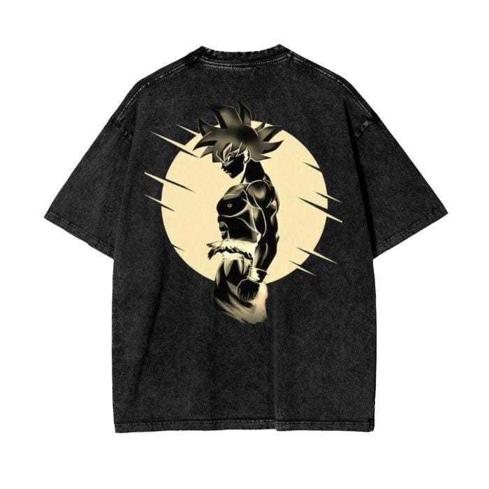 Anime 【Dragon Ball】 Character Collection "Son Goku" Pattern Printed Washed T-shirt