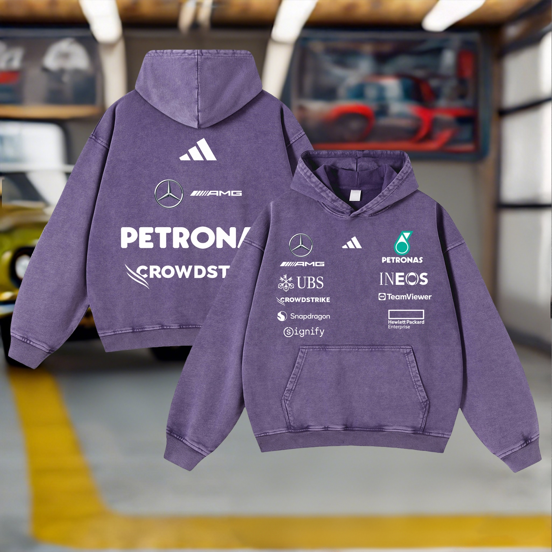 Racing Legend Vintage Washed Hoodie 06