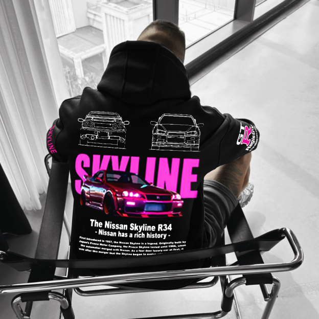 Men's Racing Supercar Oversized Hoodie