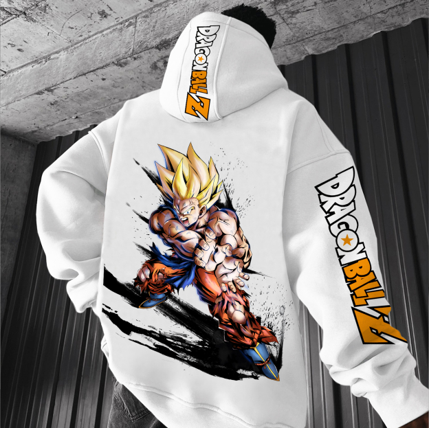 Unisex Oversized Anime Printed Casual Hoodie-Teegamechanger