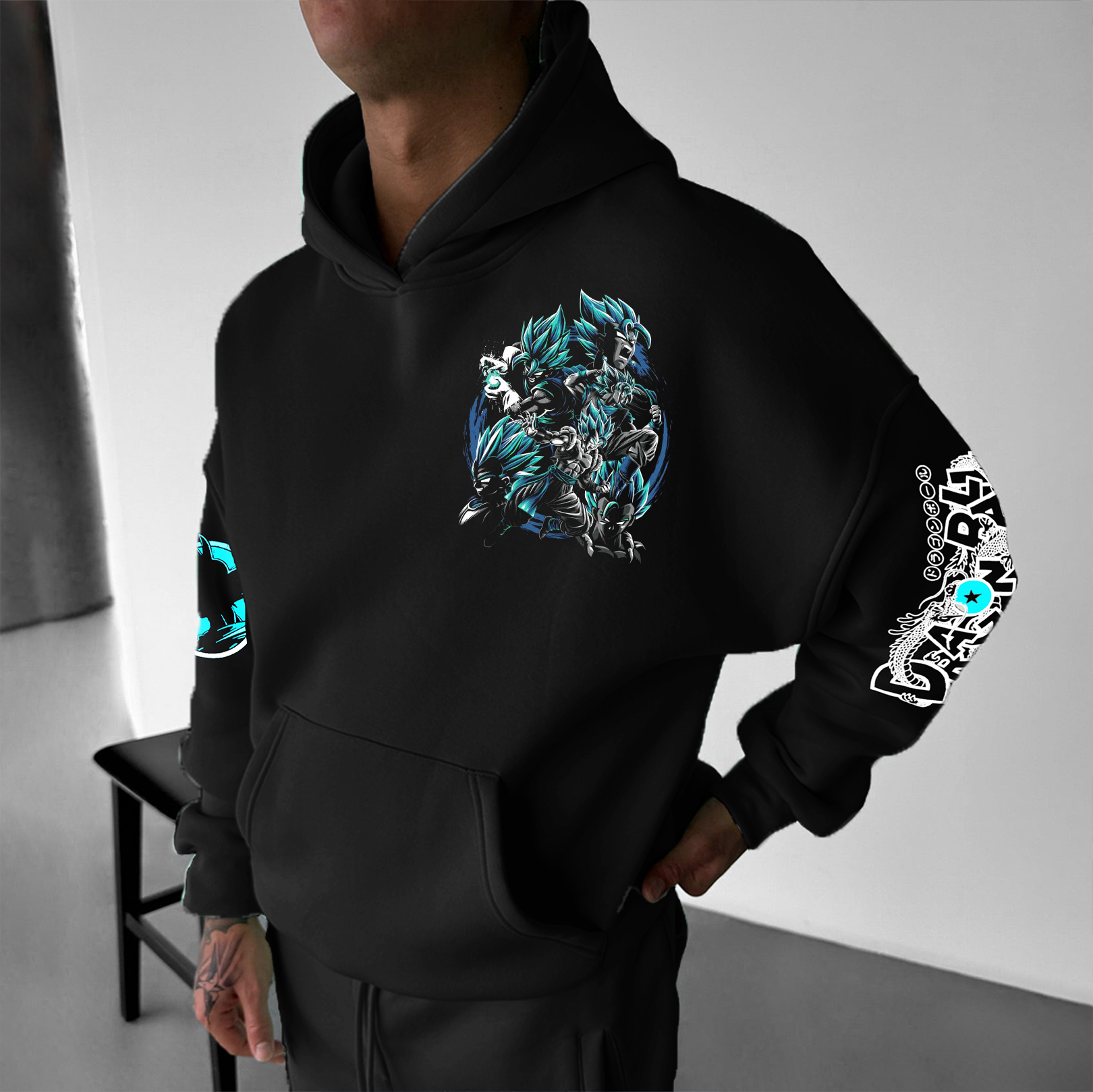 Anime "Dragon Ball" Character "Super Saiyan" Pattern Print Hoodie