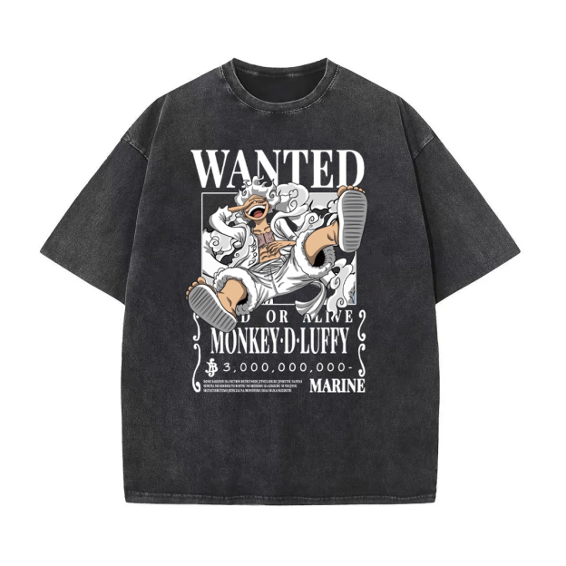 Anime Vintage Washed Oversize T-shirts Unisex Suystar