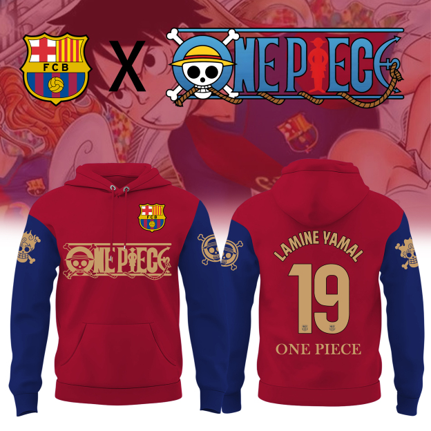 Unisex Retro Hoodie丨Barcelona x One Piece
