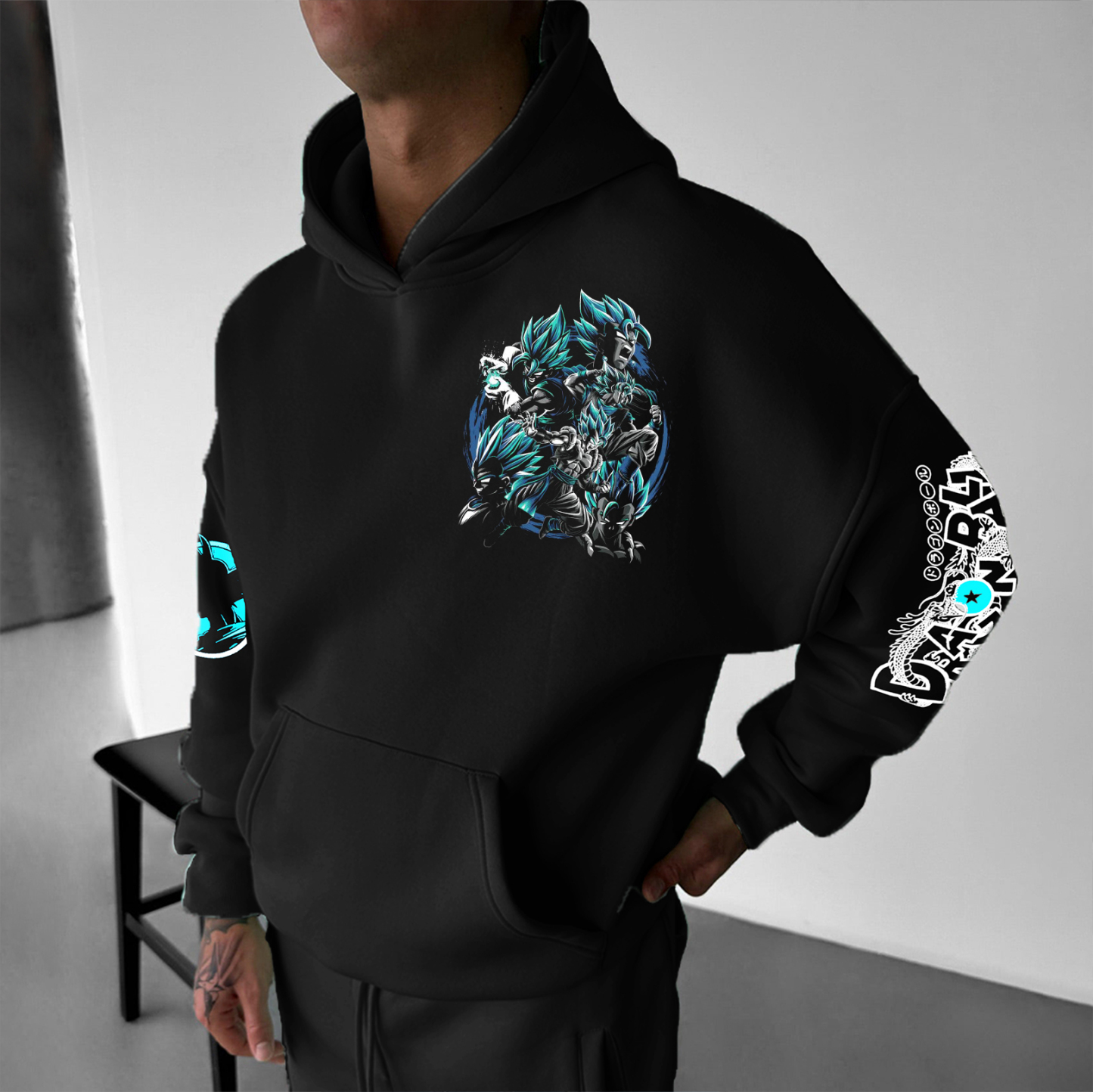 Anime "Dragon Ball" Character "Super Saiyan" Pattern Print Hoodie