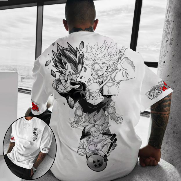 Unisex Oversized Anime Print T-Shirt