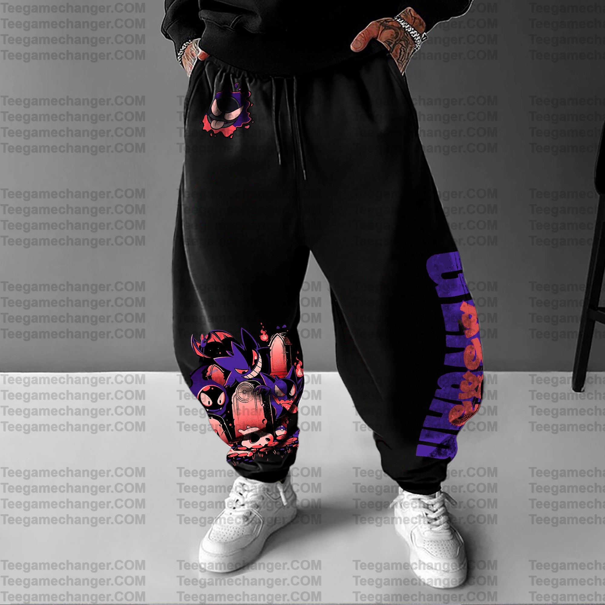 Unisex Anime Inspired Vintage Pants| Gengar