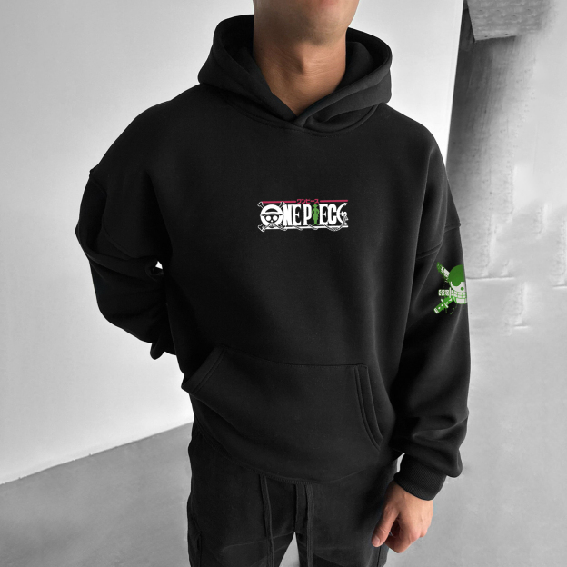 Stylish Anime Print Design Hoodie