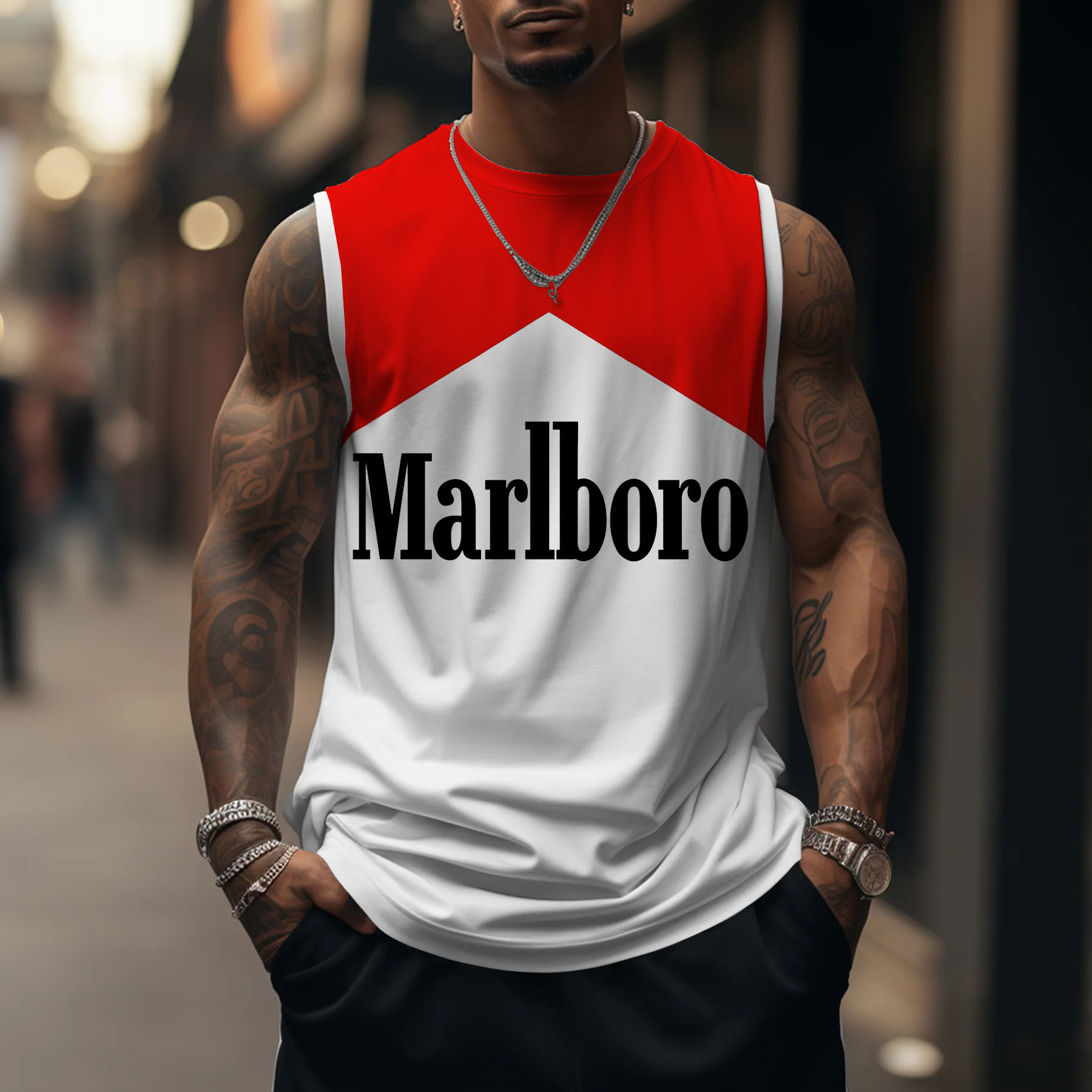 Men's Logo Print Sports Tank Top