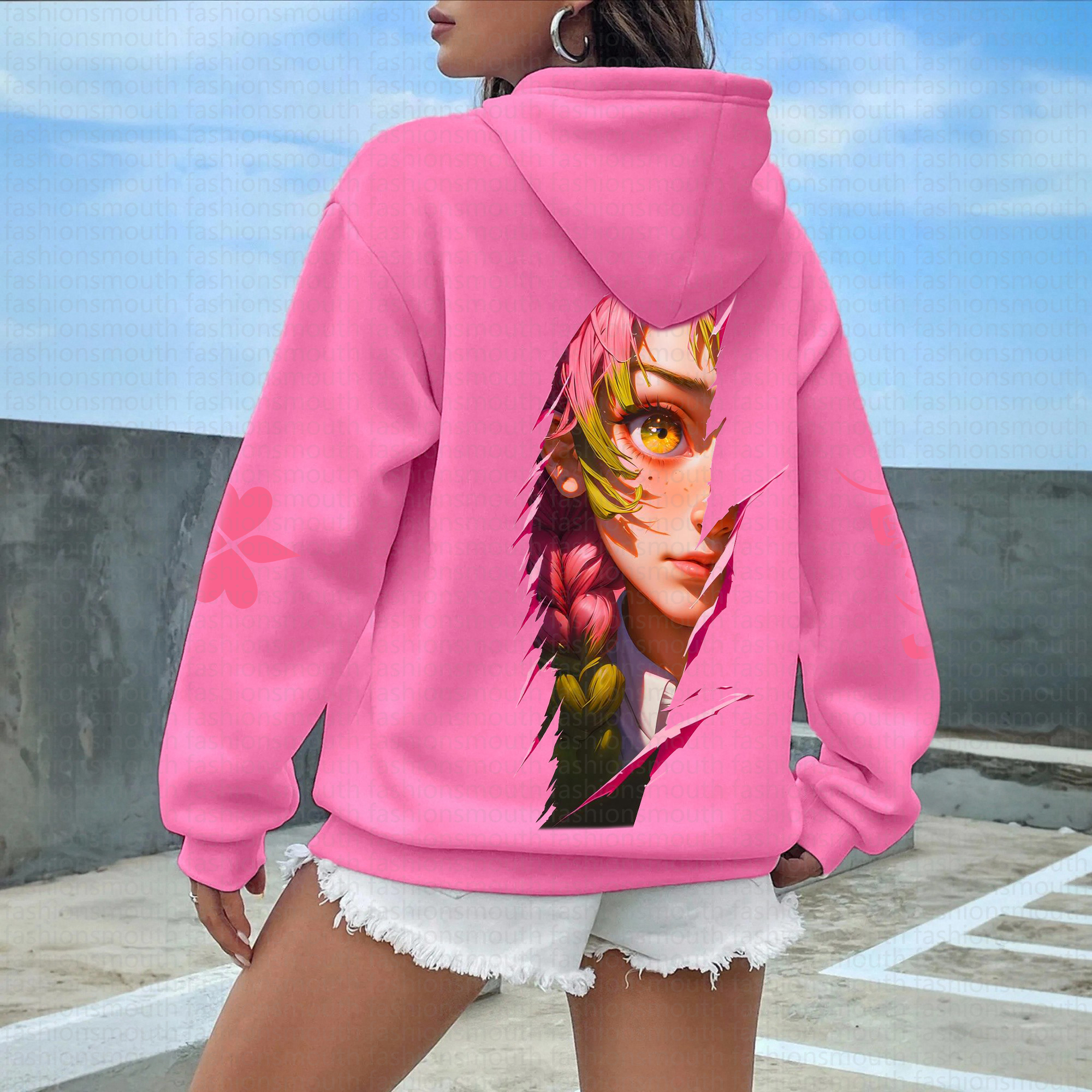‘’Demon Slayer" Anime Inspired Vintage Hoodie