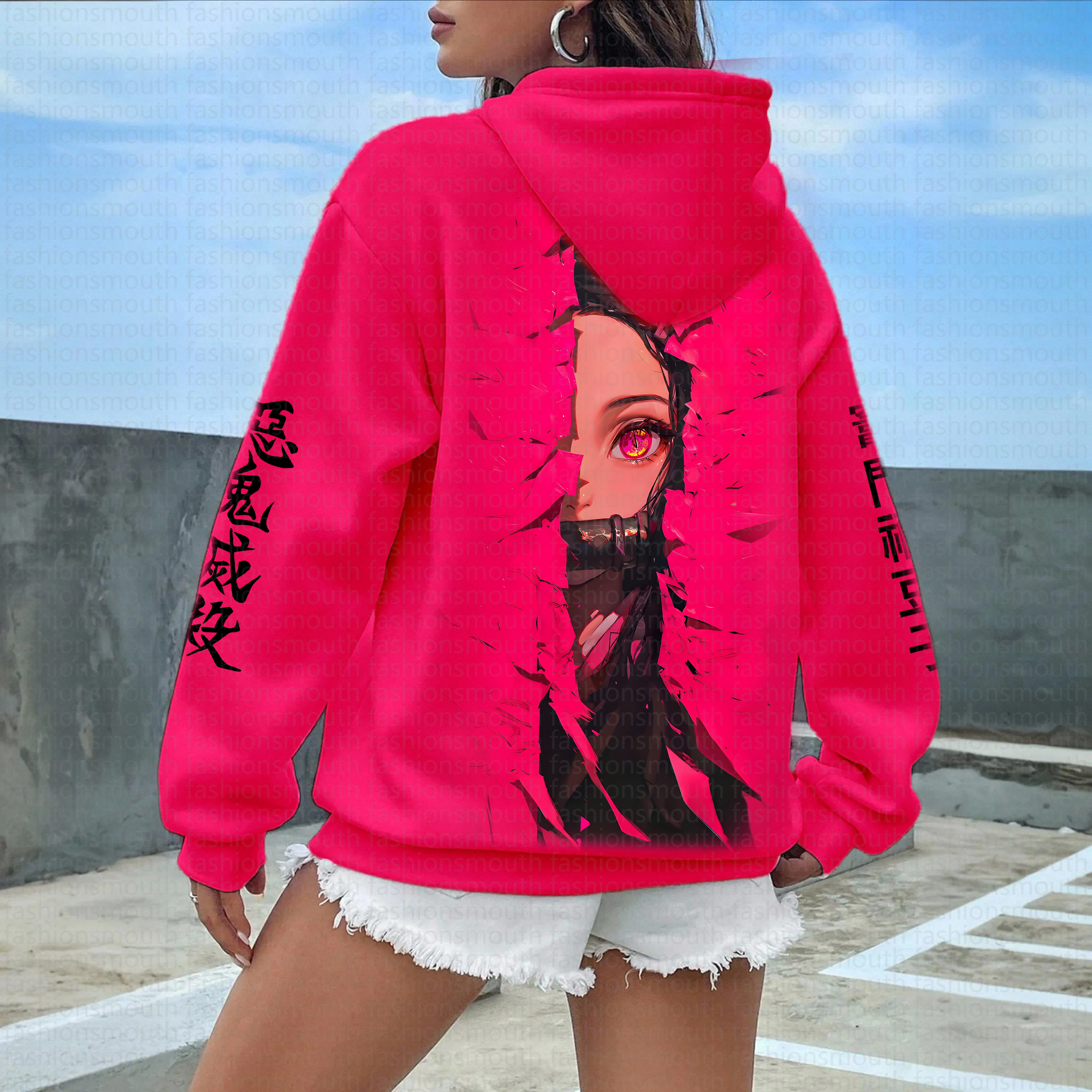 ‘’Demon Slayer" Anime Inspired Vintage Hoodie