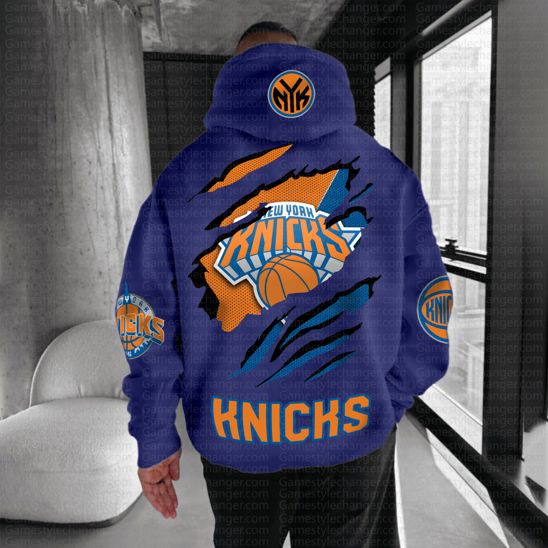 Unisex "NBA" Graphic Streetwear Vintage Plush Hoodie