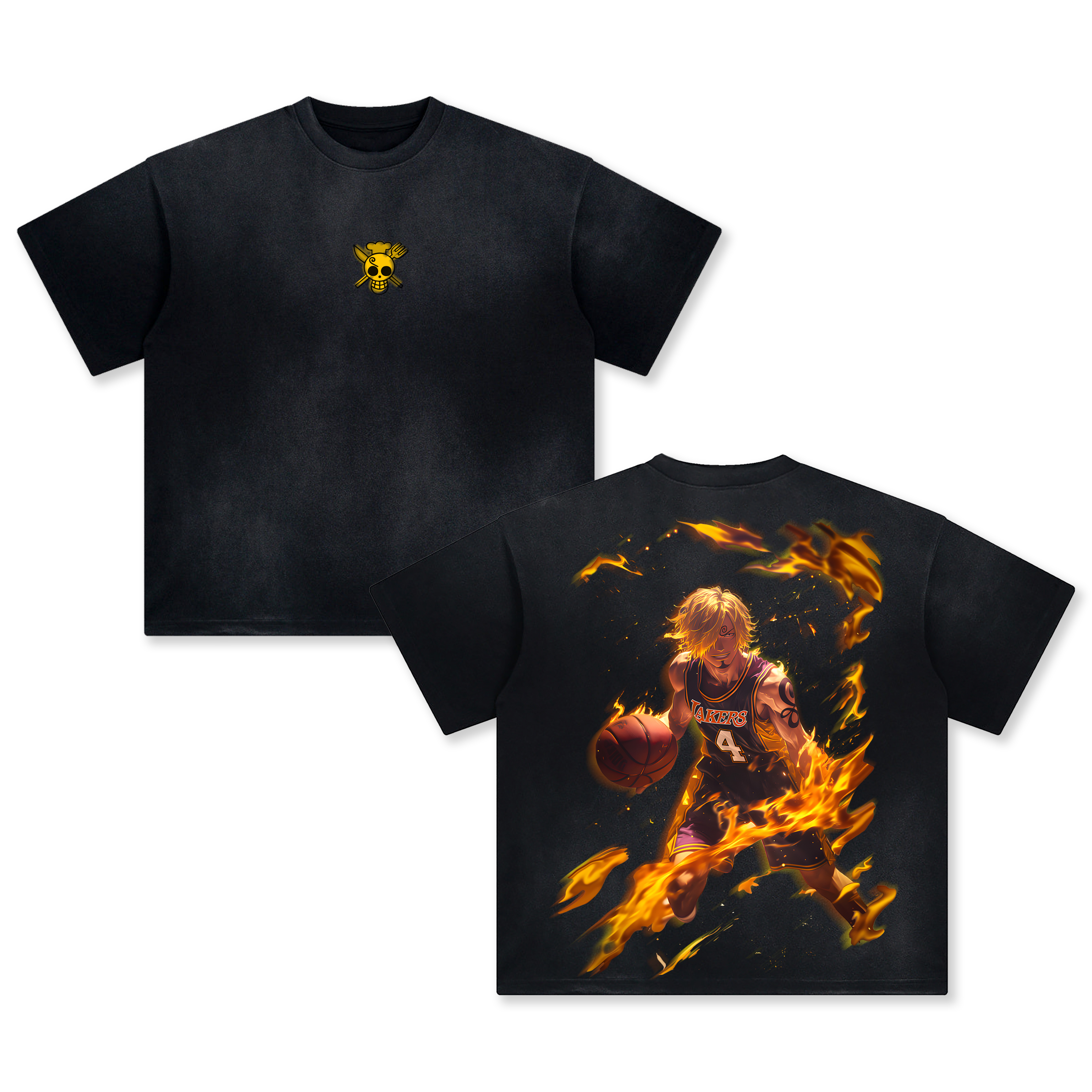 Unisex Vintage Tee丨 Lakers X One Piece Tee