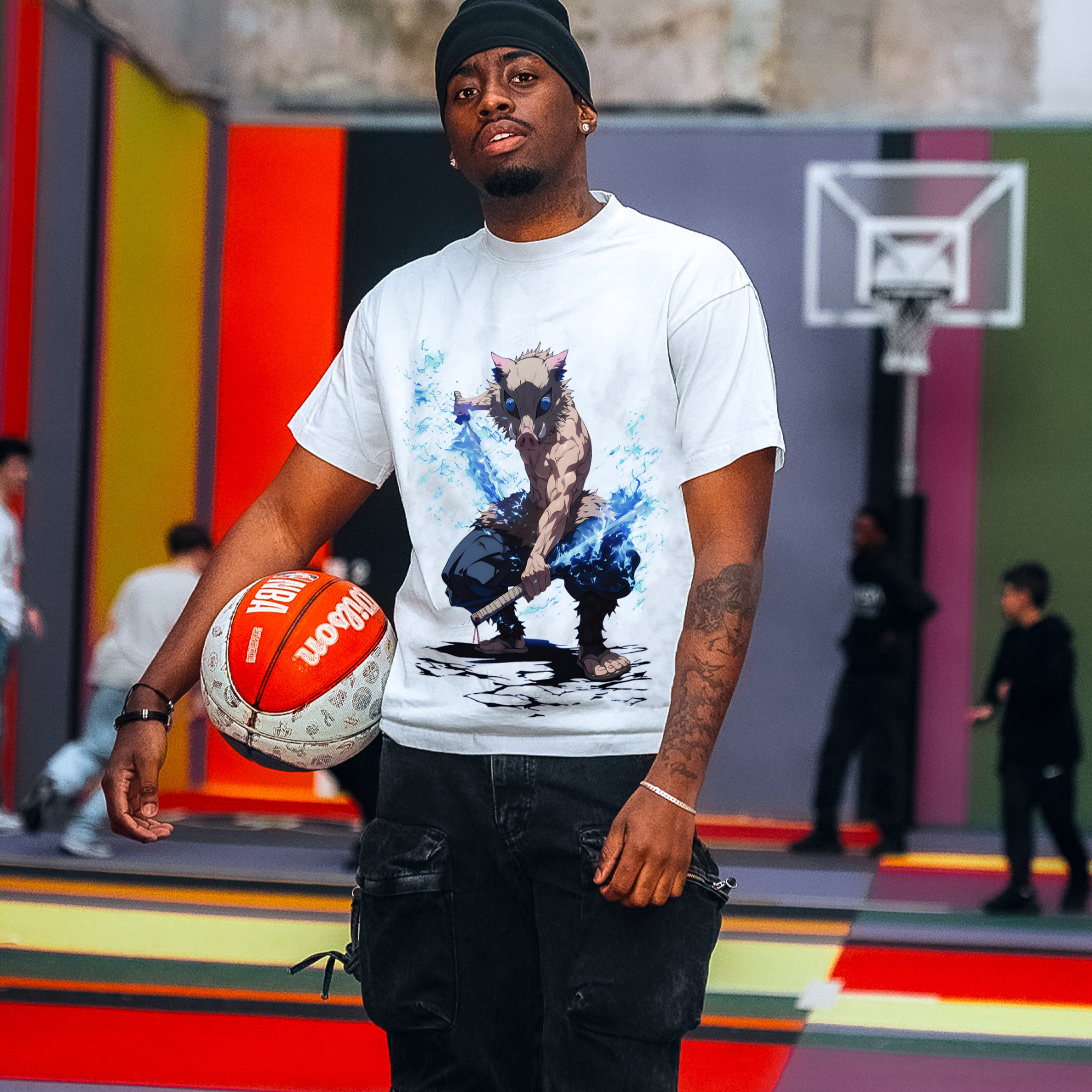 Unisex Vintage Tee丨 Lakers X Demon Slayer Tee