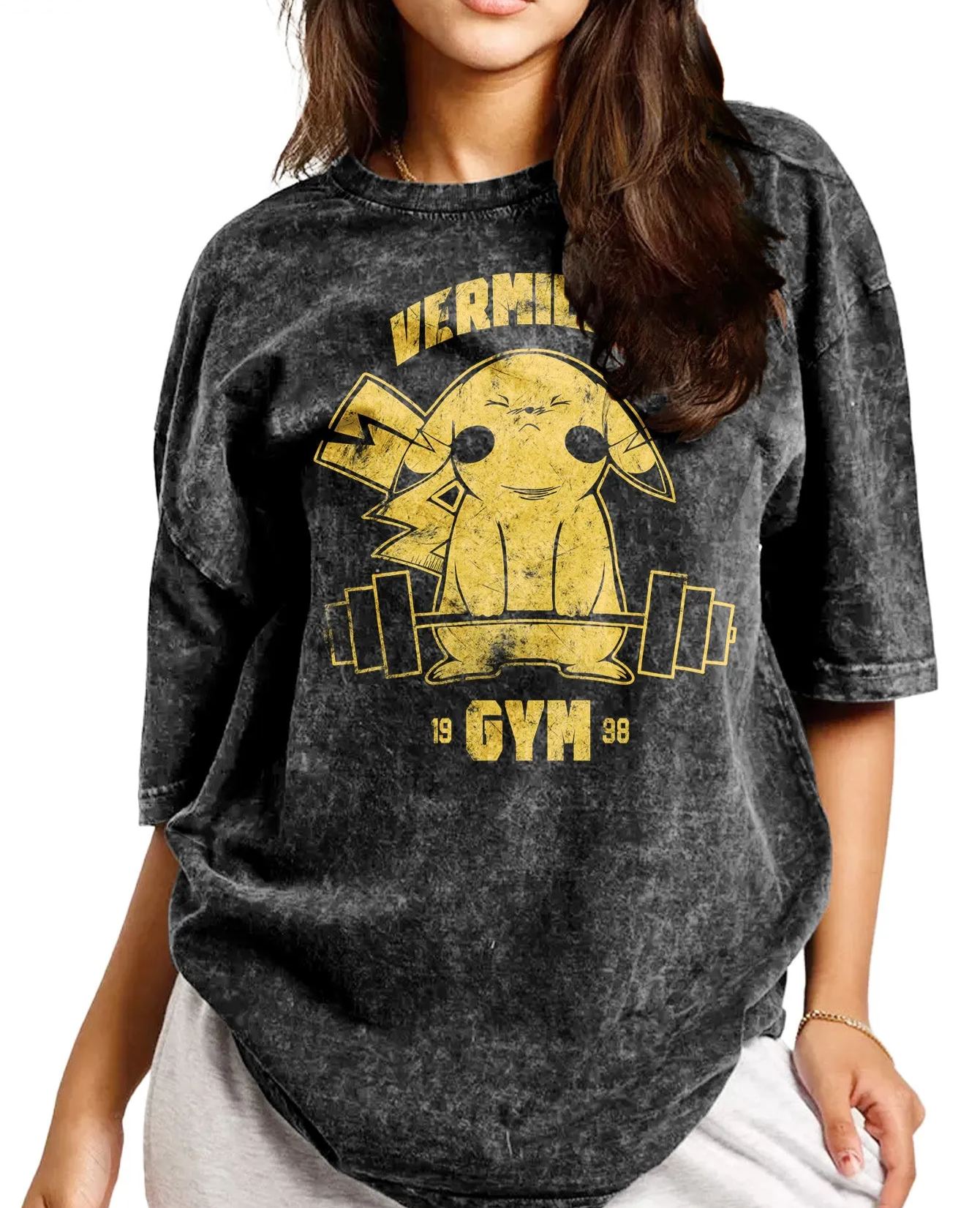 Unisex  “Pokémon” Pikachu Gym Vintage T-Shirt