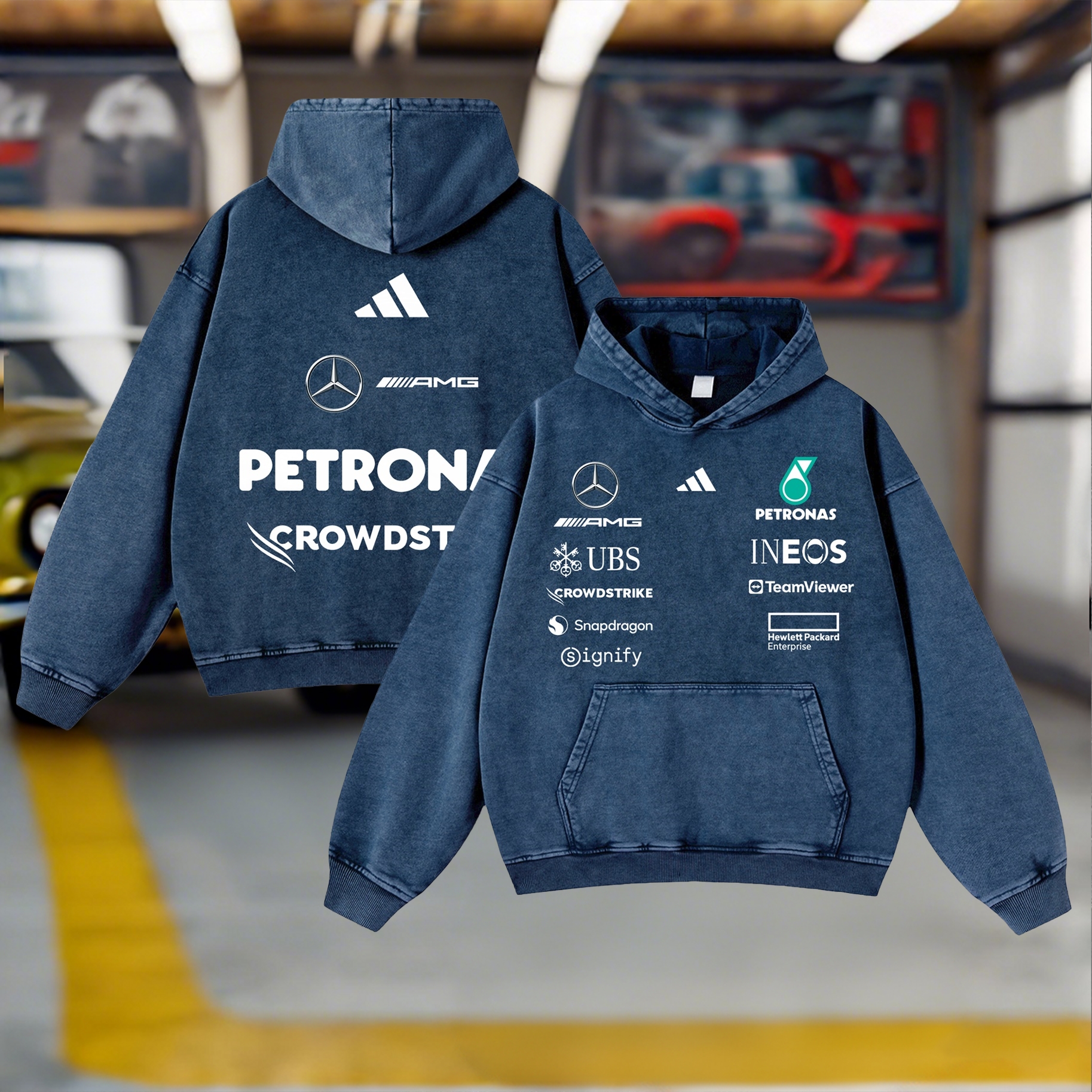 Racing Legend Vintage Washed Hoodie 06