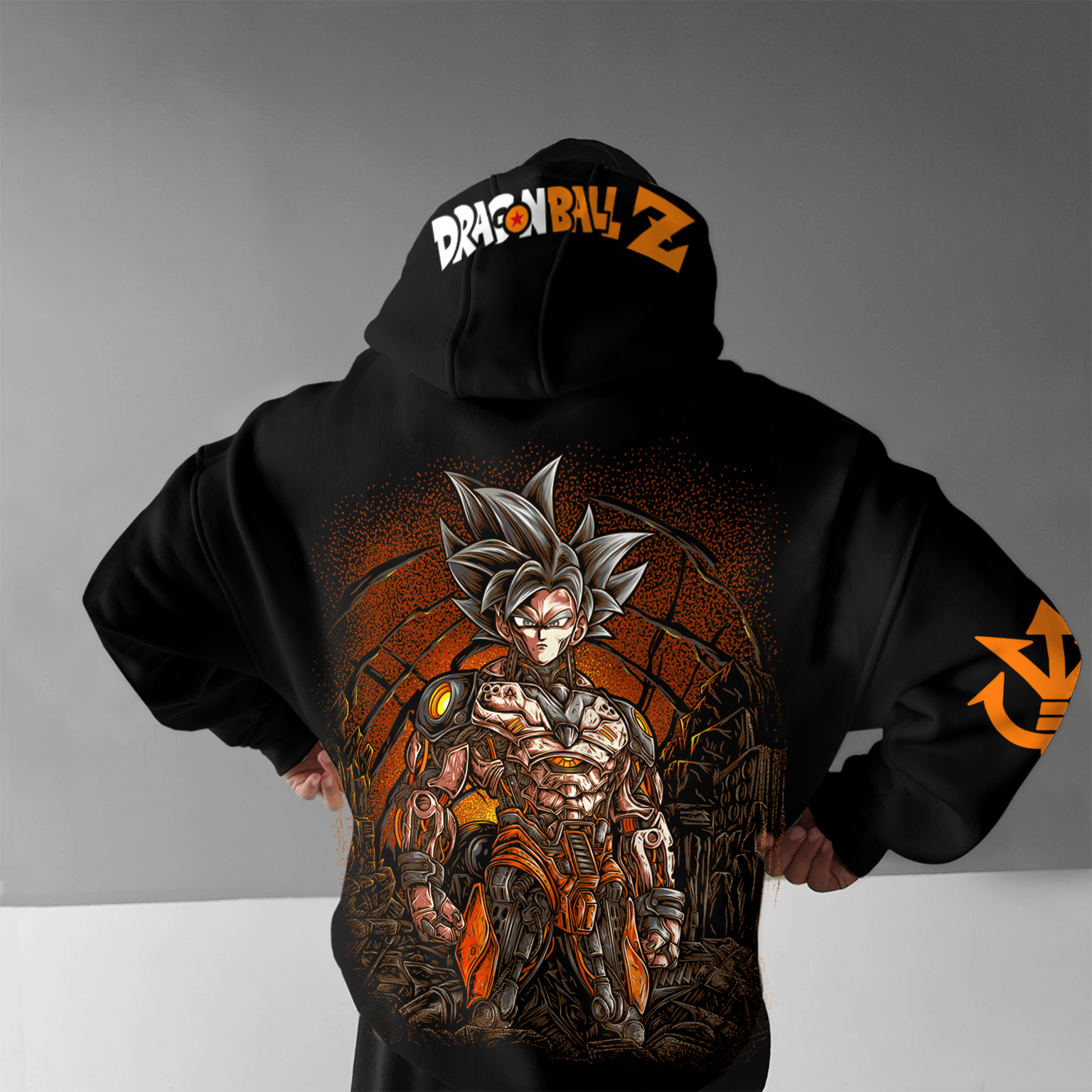 Unisex Anime Print Embroidered Casual Oversized Hoodie