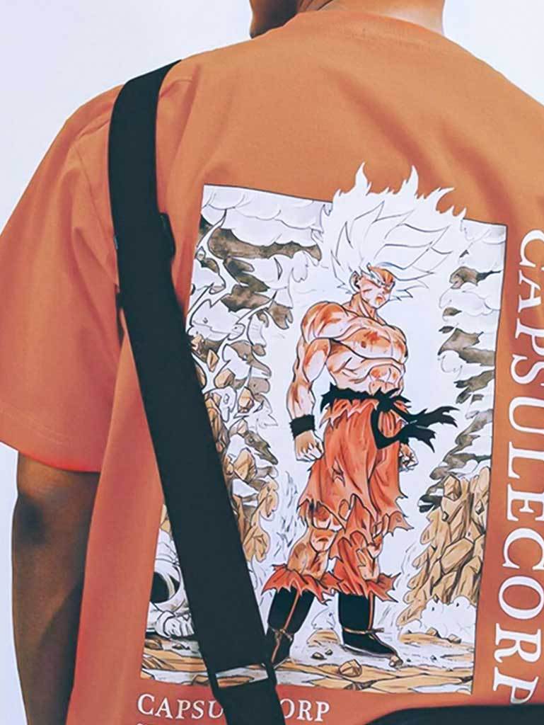 Saiyan 2-Sided Retro Orange Tee-Teegamechanger
