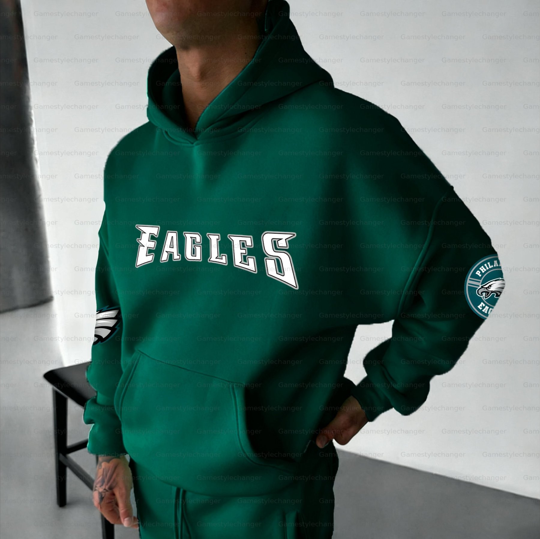 Unisex "Philadelphia Eagles" Graphic Streetwear Vintage Plush Hoodie
