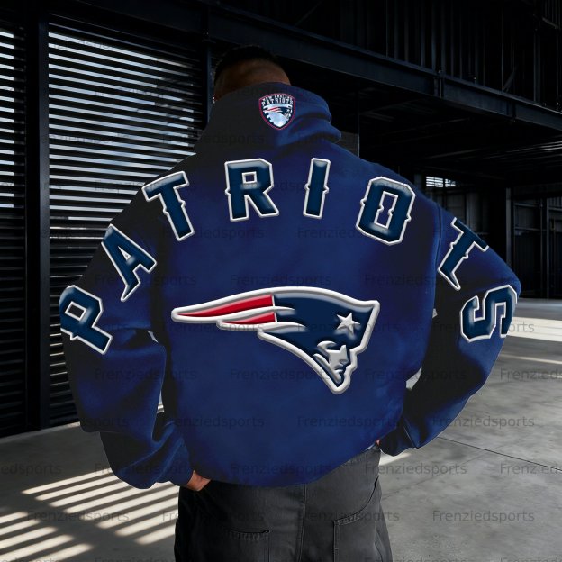 Unisex "New England Patriots" Graphic Streetwear Vintage Plush Hoodie