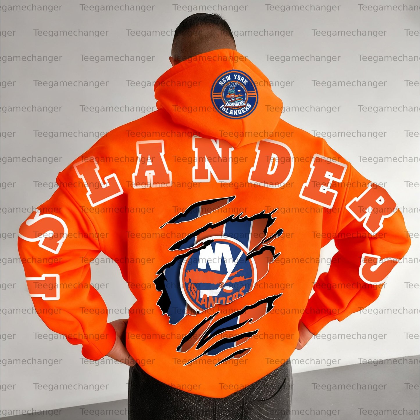 Unisex "New York Islanders" Graphic Streetwear Vintage Plush Hoodie