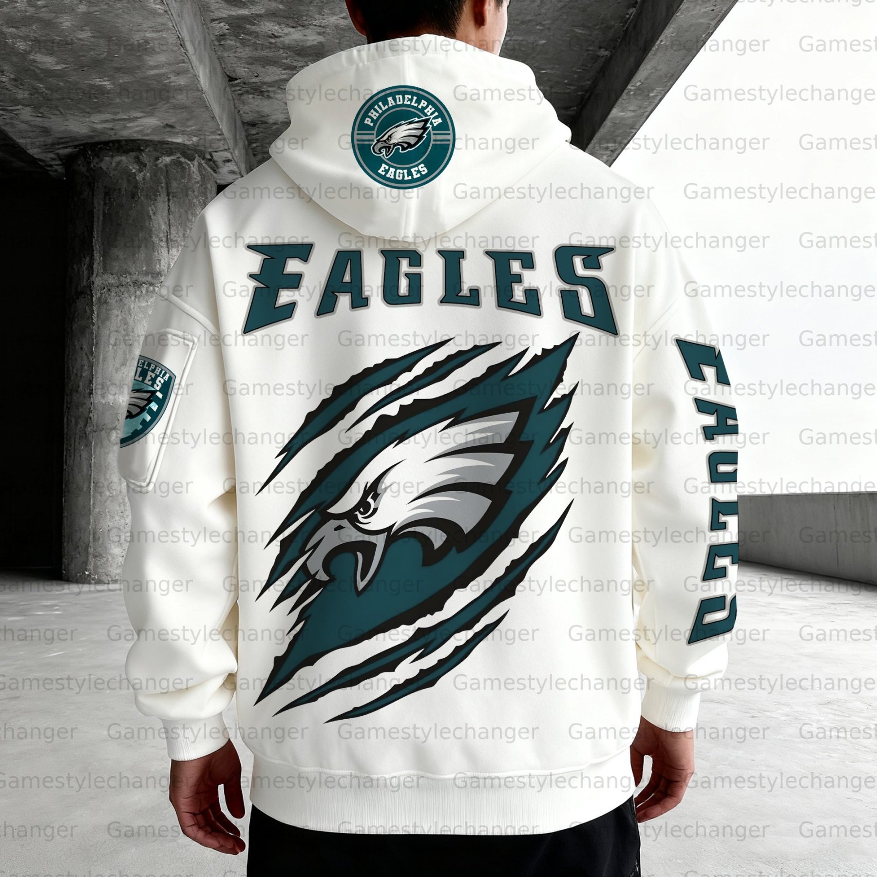 Unisex "Philadelphia Eagles" Graphic Streetwear Vintage Plush Hoodie