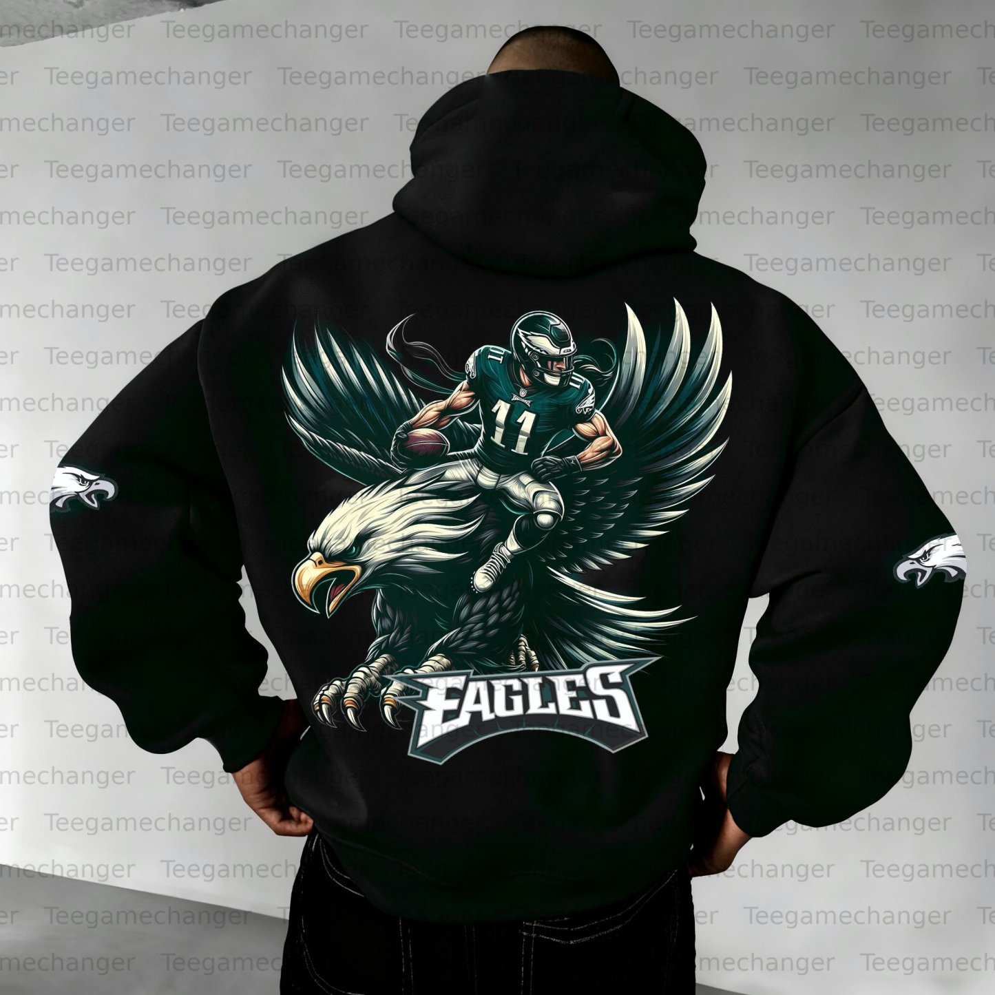 Unisex "Philadelphia Eagles" Graphic Streetwear Vintage Plush Hoodie