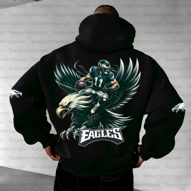 Unisex "Philadelphia Eagles" Graphic Streetwear Vintage Plush Hoodie