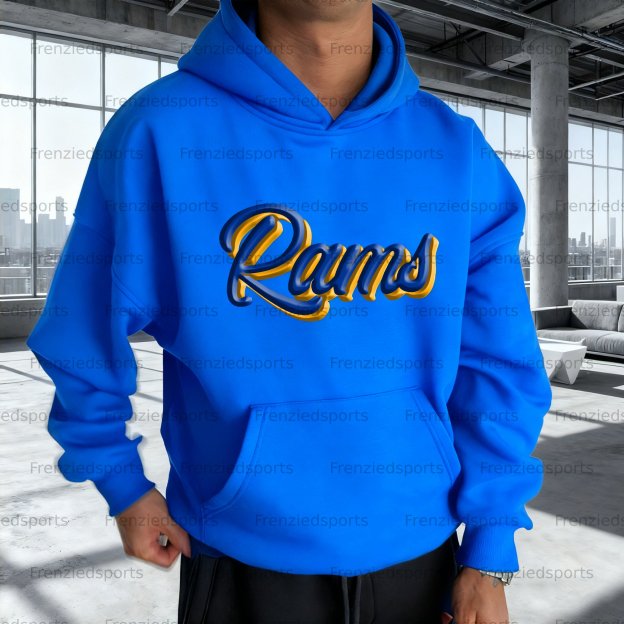 Unisex "Los Angles Rams" Graphic Streetwear Vintage Plush Hoodie