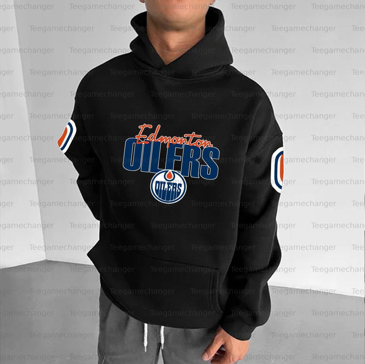 Unisex "Edmonton Oilers" Graphic Streetwear Vintage Plush Hoodie
