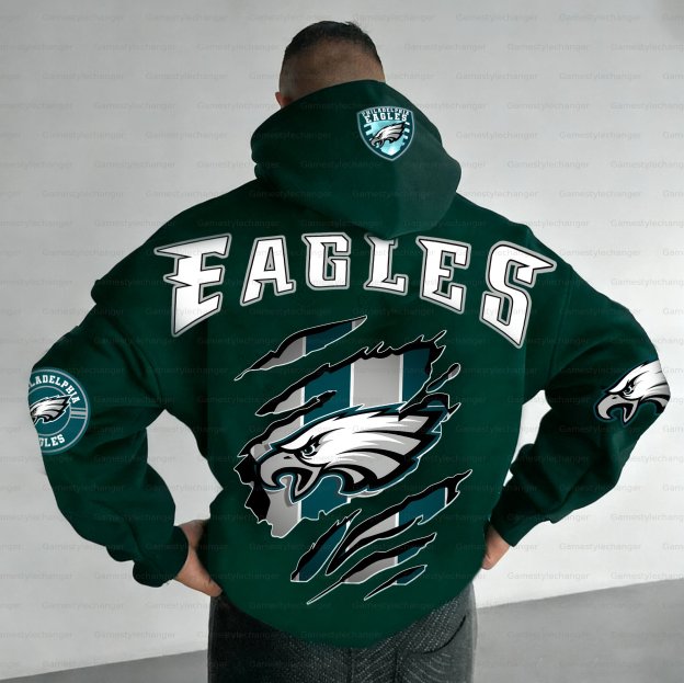 Unisex "Philadelphia Eagles" Graphic Streetwear Vintage Plush Hoodie
