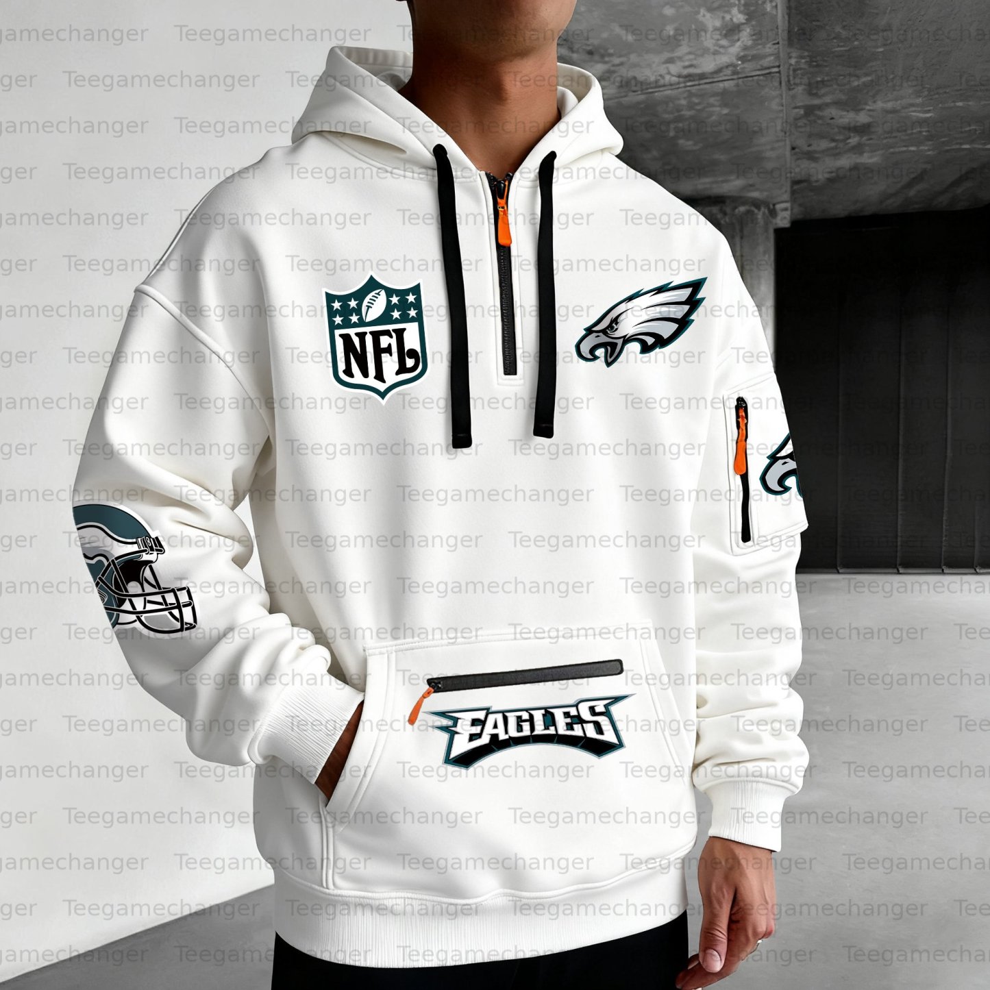 Unisex "Philadelphia Eagles " Graphic Streetwear Vintage Plush Hoodie