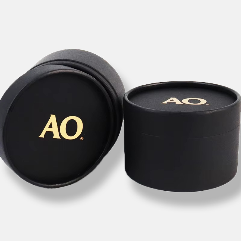 Black Gold Stamping Coffee Bean Paper Tube Wholesale