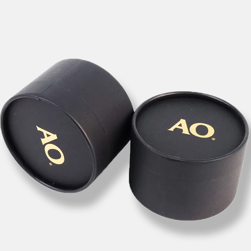 Black Gold Stamping Coffee Bean Paper Tube Wholesale